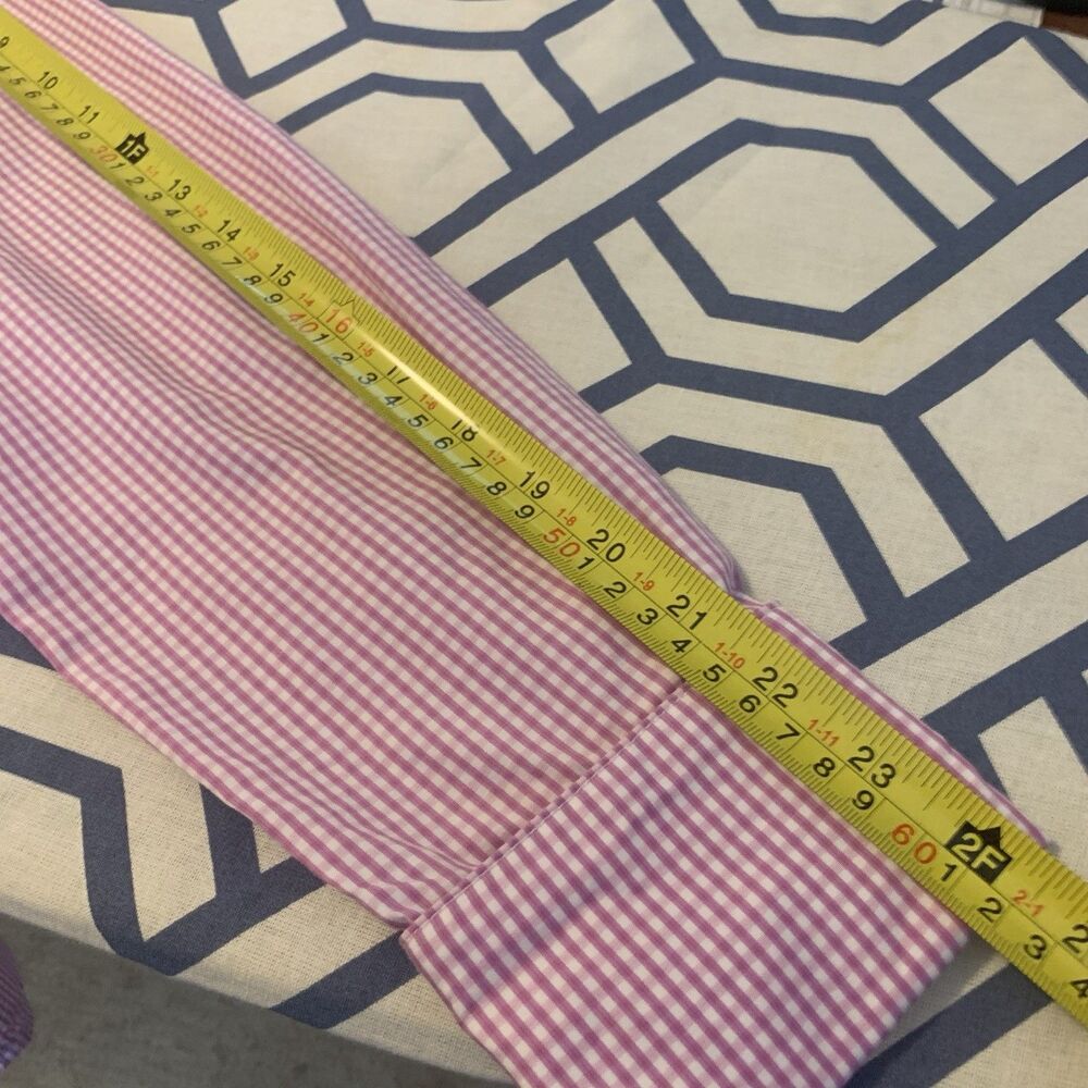 Camila Coelho Elliot Shirt Dress Gingham Check Pink Lilac White - Small - Picture 15 of 16